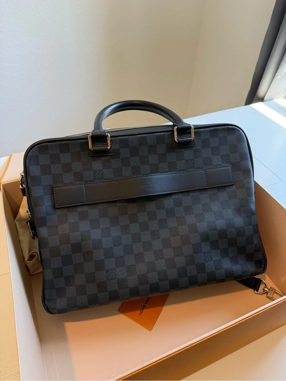 Louis Vuitton Orange Box with Black Logo